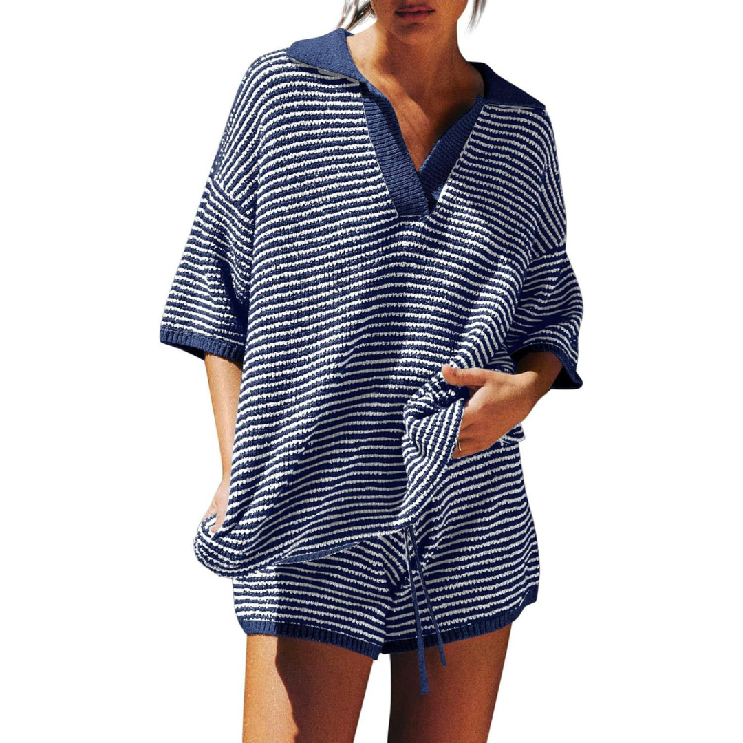 ALICE | TVÅDELAT STICKAT SOMMARSET