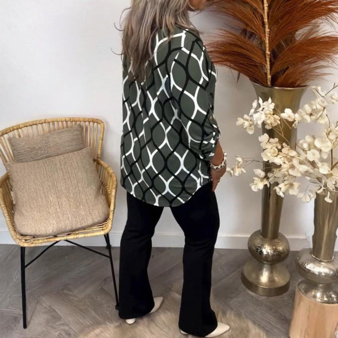 JENNY | BLUS MED GRAFISKT TRYCK