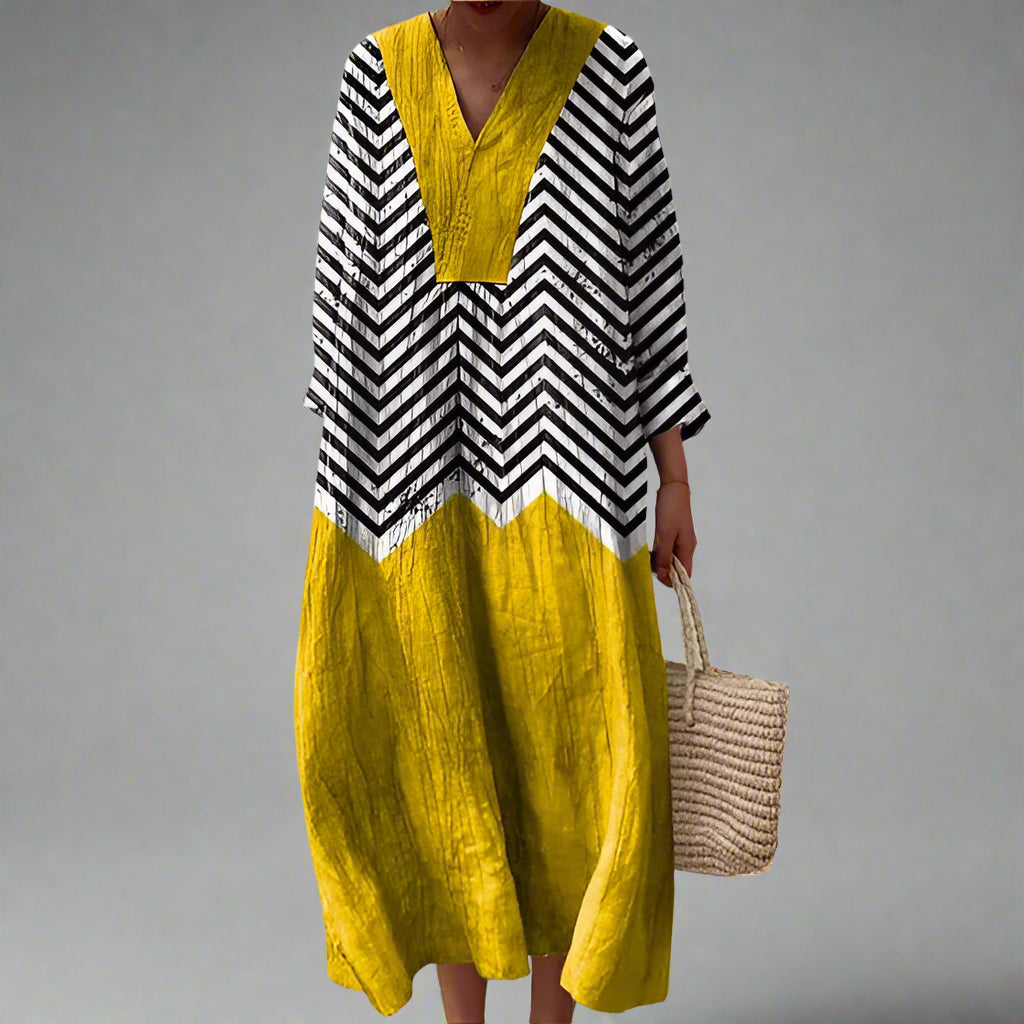 VERA | ELEGANT GEOMETRISK KLÄNNING