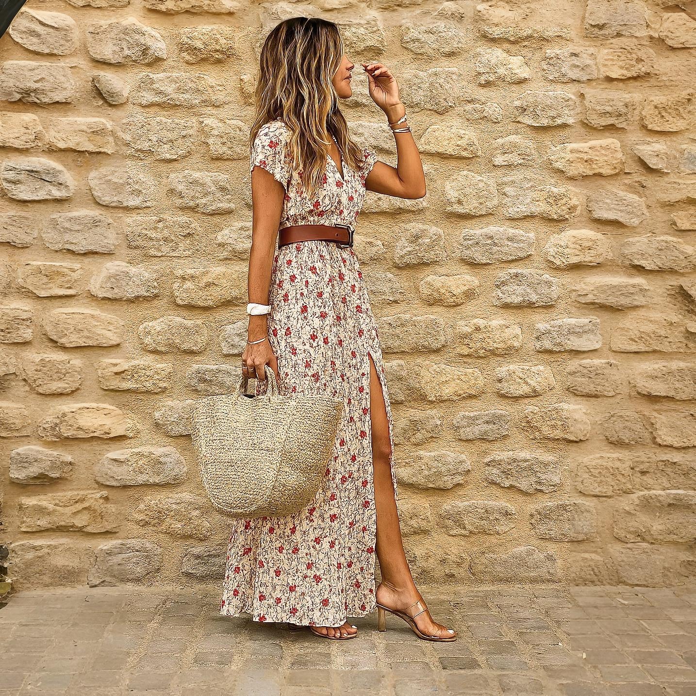 ELLA | LÅNG BOHEMISK KLÄNNING