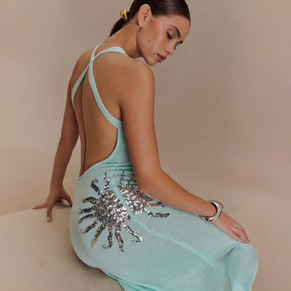 SOFIA | PALJETTPRYDD MAXIKLÄNNING