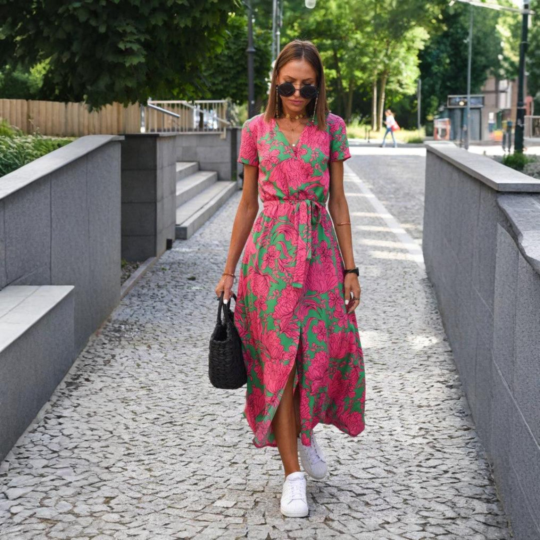 MARIA | BLOMMIG OMLOTTKLÄNNING