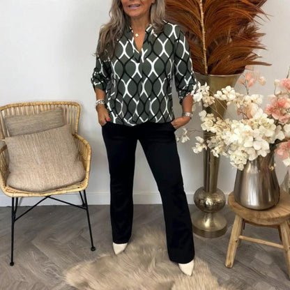 JENNY | BLUS MED GRAFISKT TRYCK