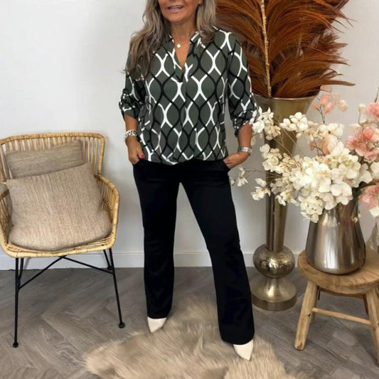 JENNY | BLUS MED GRAFISKT TRYCK