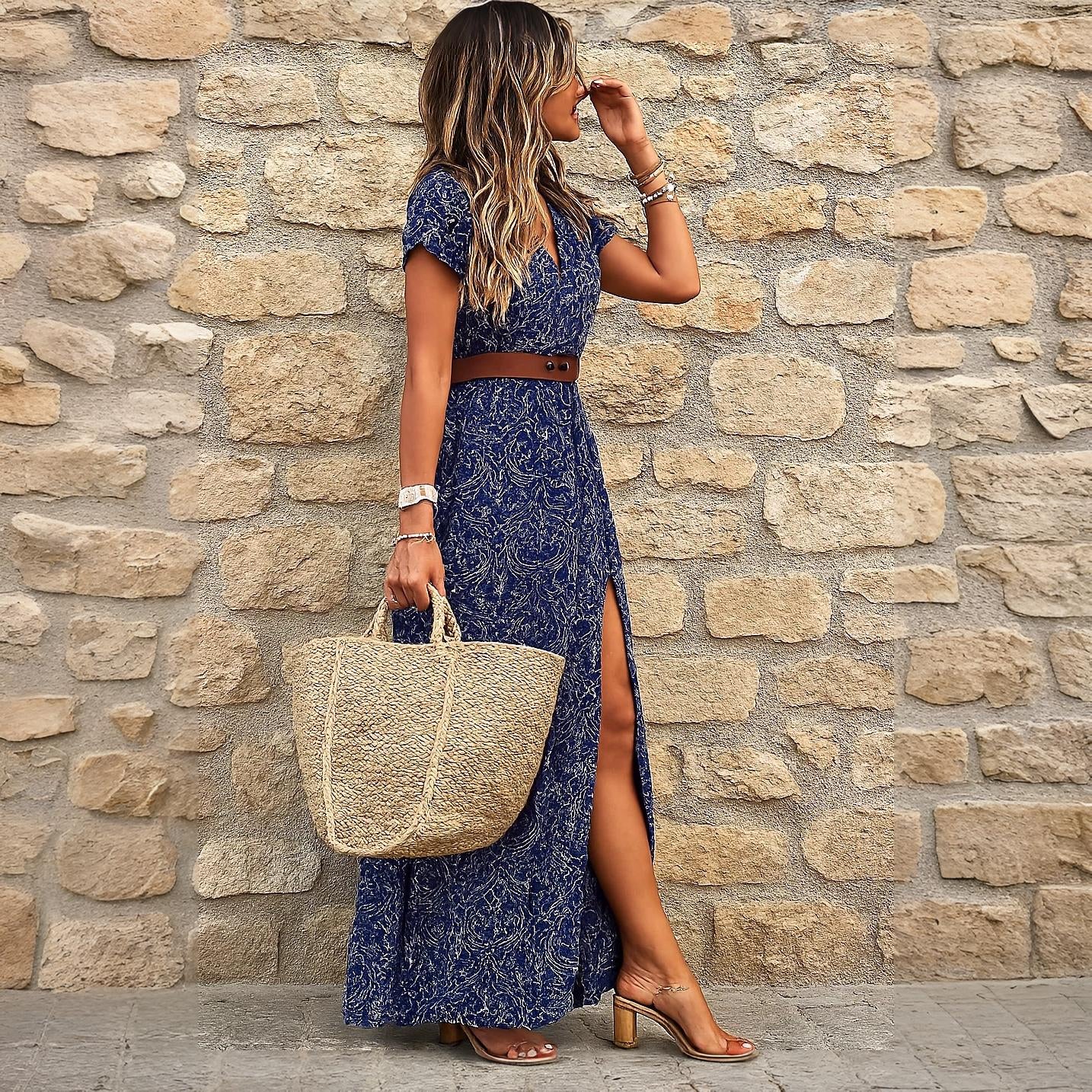 ELLA | LÅNG BOHEMISK KLÄNNING