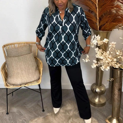 JENNY | BLUS MED GRAFISKT TRYCK