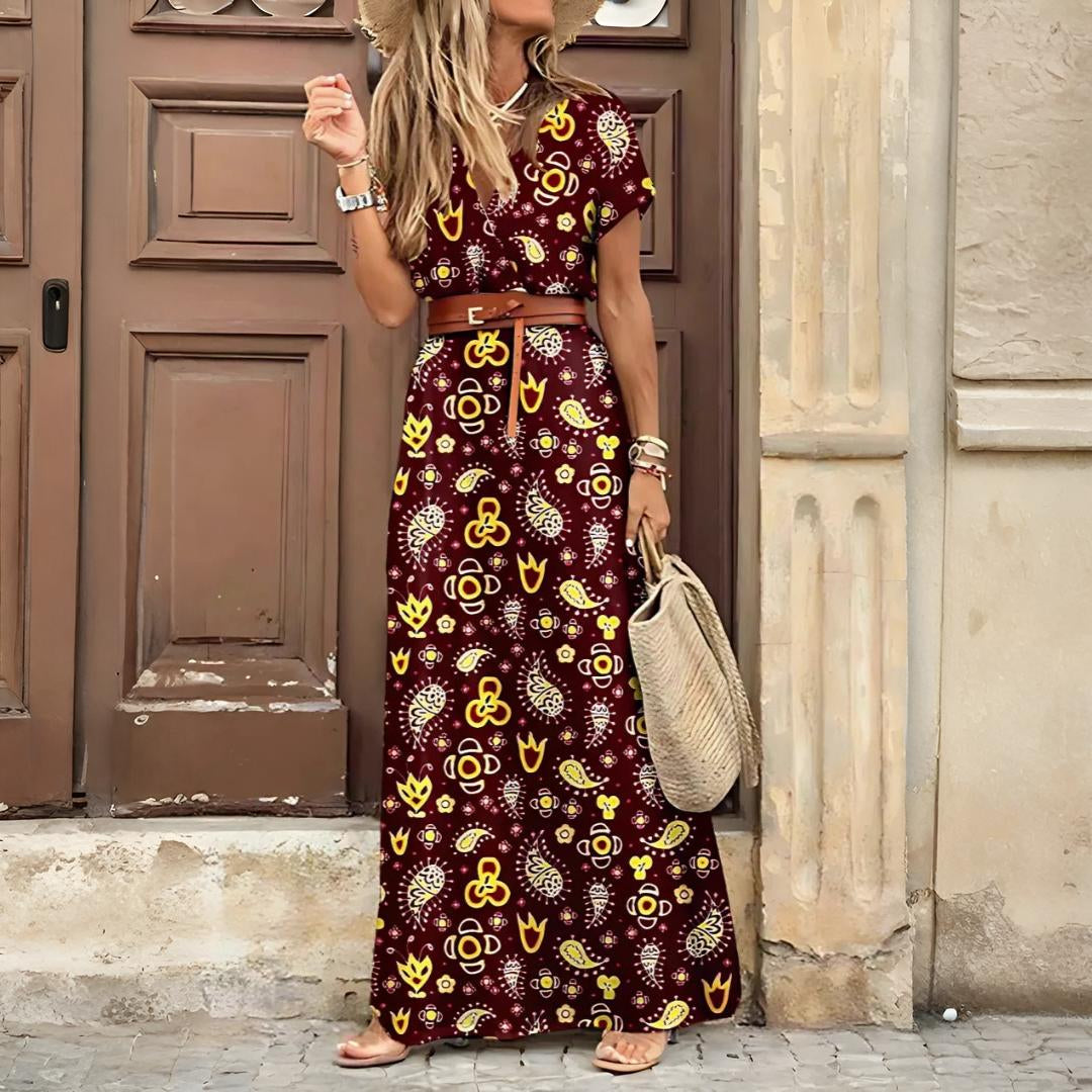 ELLA | LÅNG BOHEMISK KLÄNNING