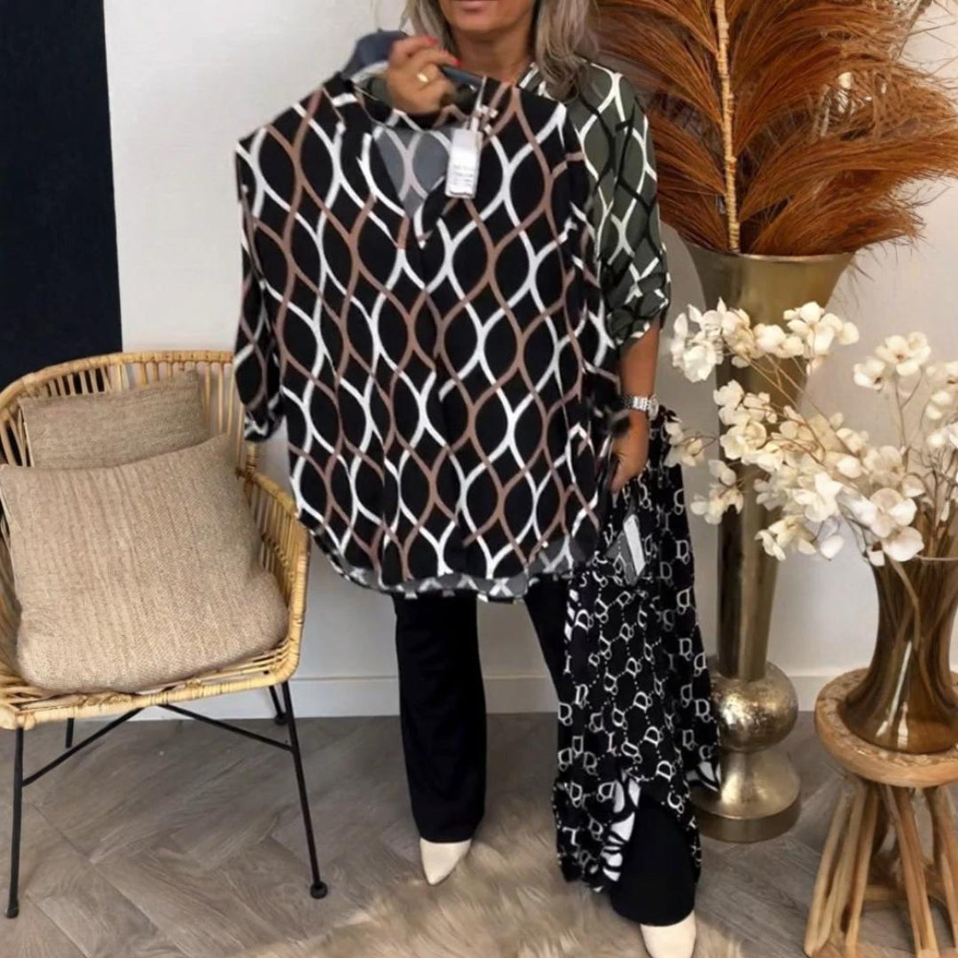 JENNY | BLUS MED GRAFISKT TRYCK