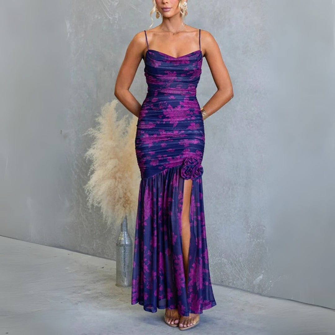 LINA | BLOMMIG MAXIKLÄNNING