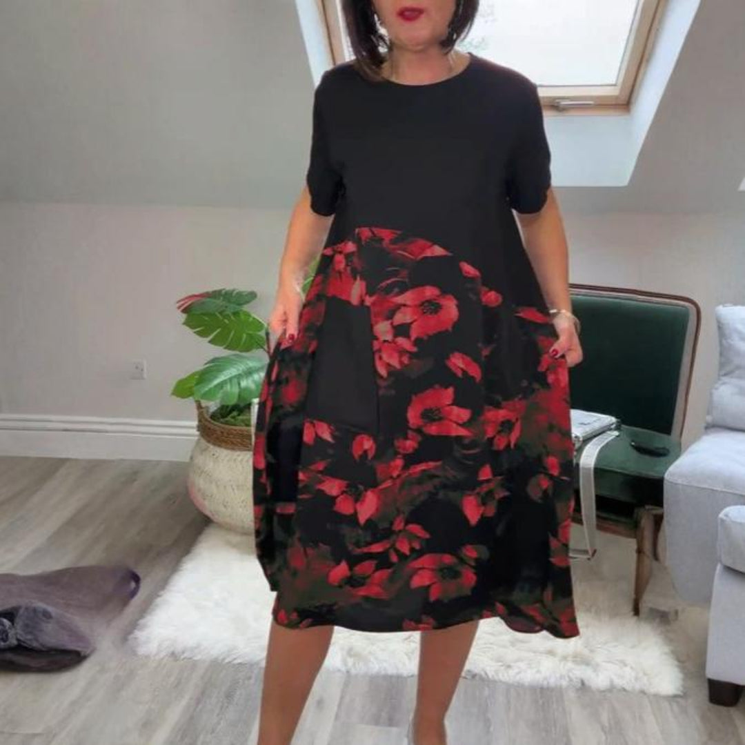 LOVISA | AVSLAPPNAD BLOMMIG KLÄNNING