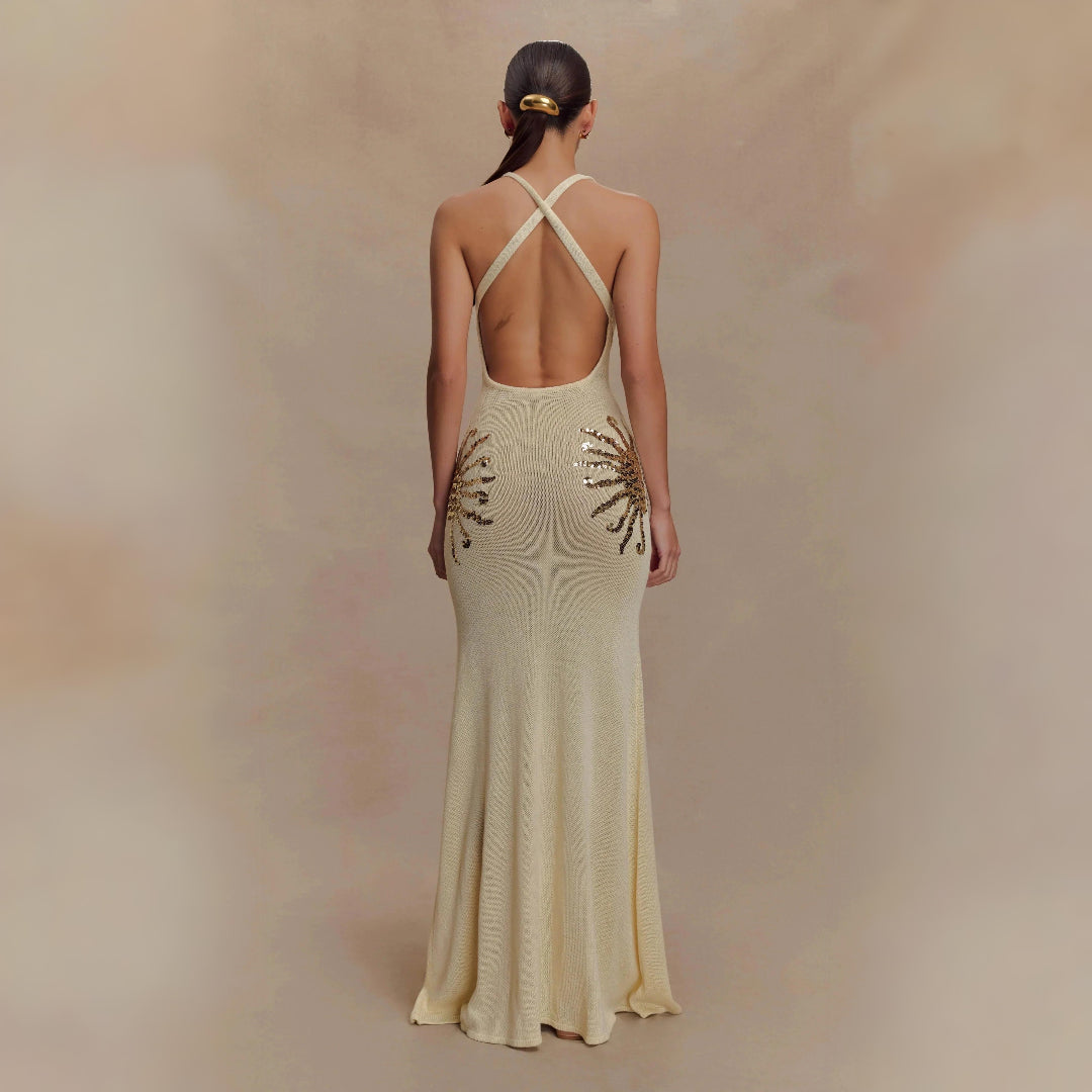 SOFIA | PALJETTPRYDD MAXIKLÄNNING