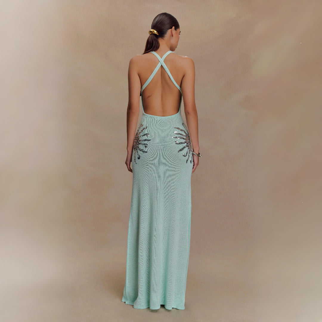 SOFIA | PALJETTPRYDD MAXIKLÄNNING