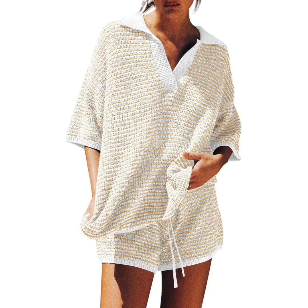 ALICE | TVÅDELAT STICKAT SOMMARSET