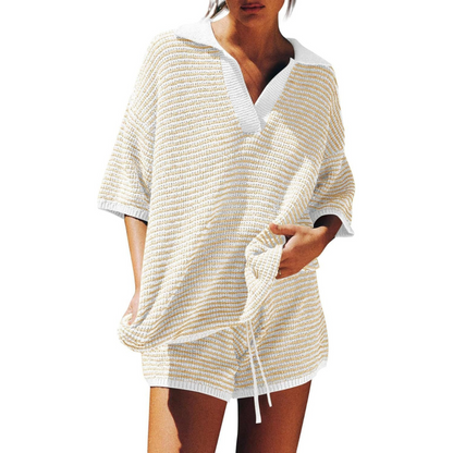 ALICE | TVÅDELAT STICKAT SOMMARSET