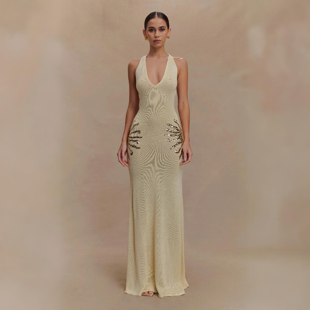 SOFIA | PALJETTPRYDD MAXIKLÄNNING