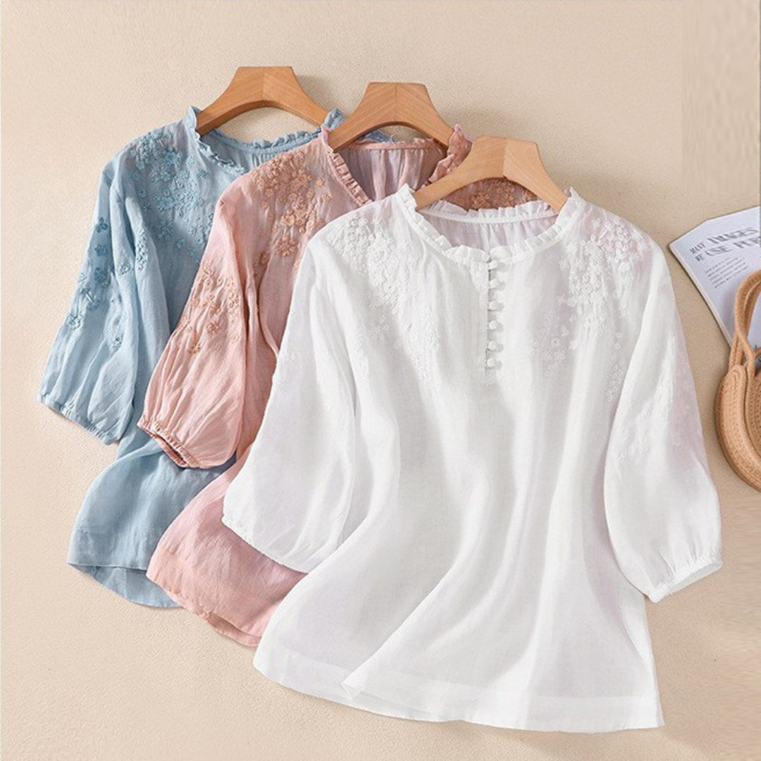 WILMA | BLUS I BOMULLSVOILE