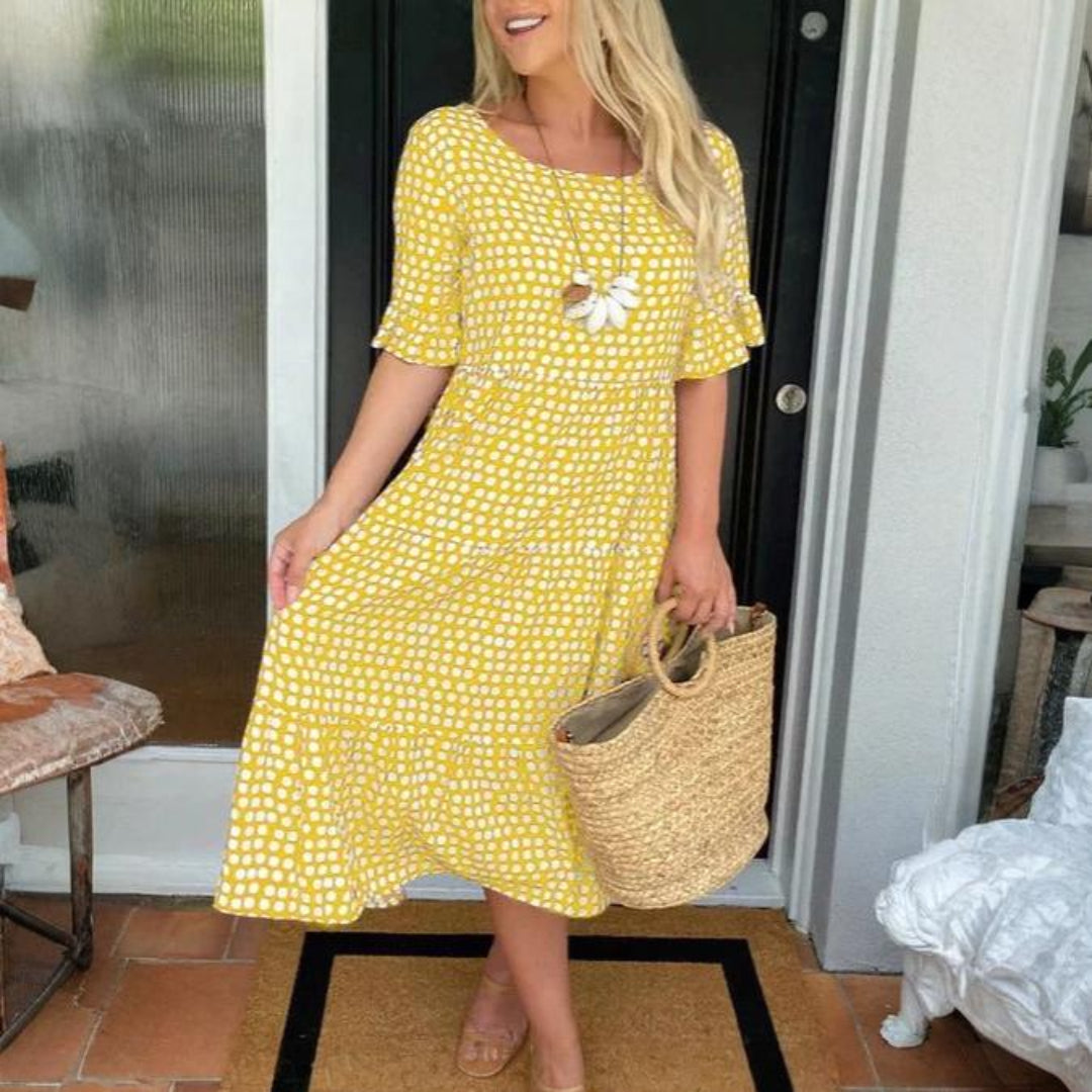 STINA | AVSLAPPNAD MIDIKLÄNNING