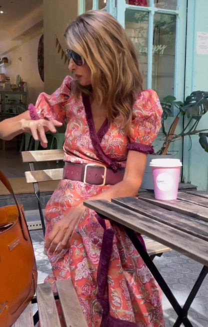 ELSA | MAXIKLÄNNING MED VOLANGER