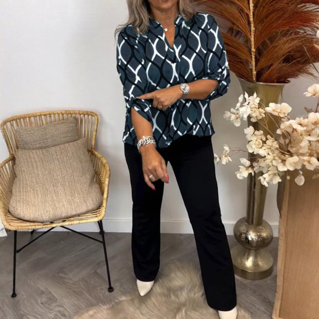 JENNY | BLUS MED GRAFISKT TRYCK