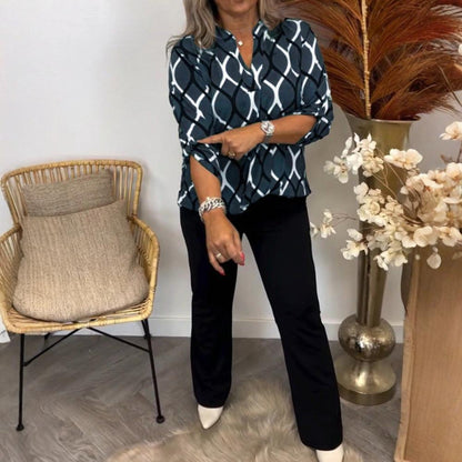 JENNY | BLUS MED GRAFISKT TRYCK