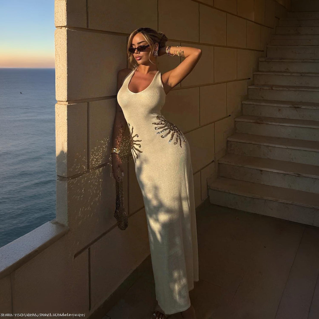 SOFIA | PALJETTPRYDD MAXIKLÄNNING