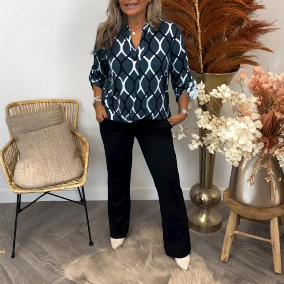 JENNY | BLUS MED GRAFISKT TRYCK