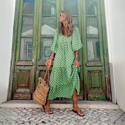 SAGA | MÖNSTRADE KLÄNNING