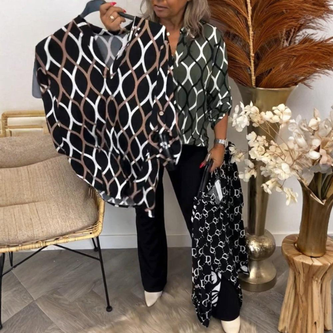 JENNY | BLUS MED GRAFISKT TRYCK