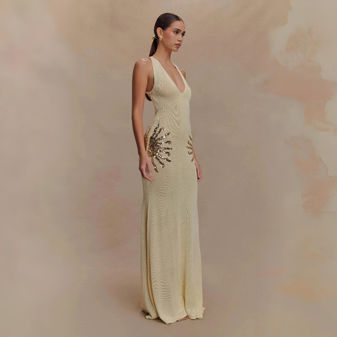 SOFIA | PALJETTPRYDD MAXIKLÄNNING