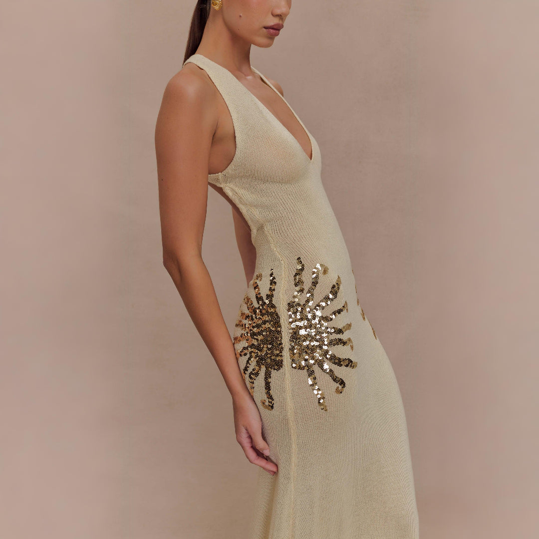 SOFIA | PALJETTPRYDD MAXIKLÄNNING