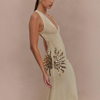 SOFIA | PALJETTPRYDD MAXIKLÄNNING