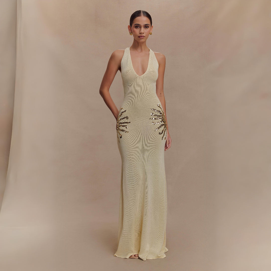 SOFIA | PALJETTPRYDD MAXIKLÄNNING